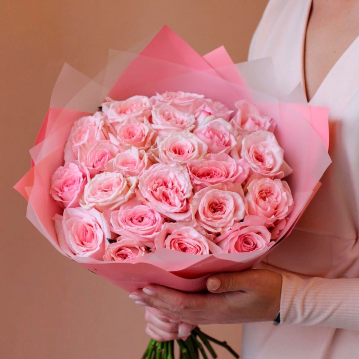 Букет 23 розы Пинк Охара