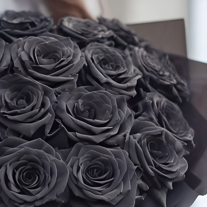 Букет 17 черных роз
