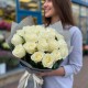 Букет 19 белых роз