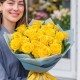 Букет 23 желтые розы