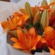 Букет 3 оранжевые лилии