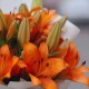 Букет 3 оранжевые лилии