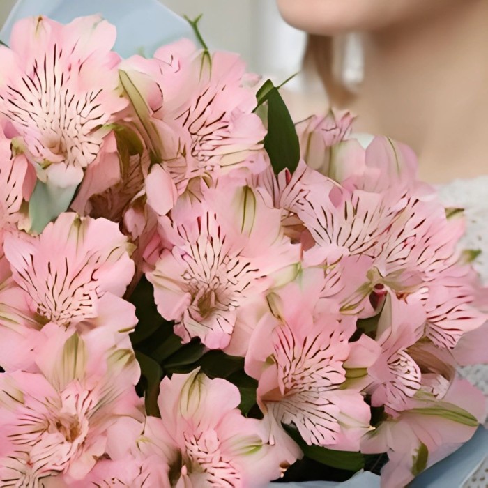 Букет 7 розовых альстромерий