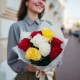 Букет 9 роз микс 50 см