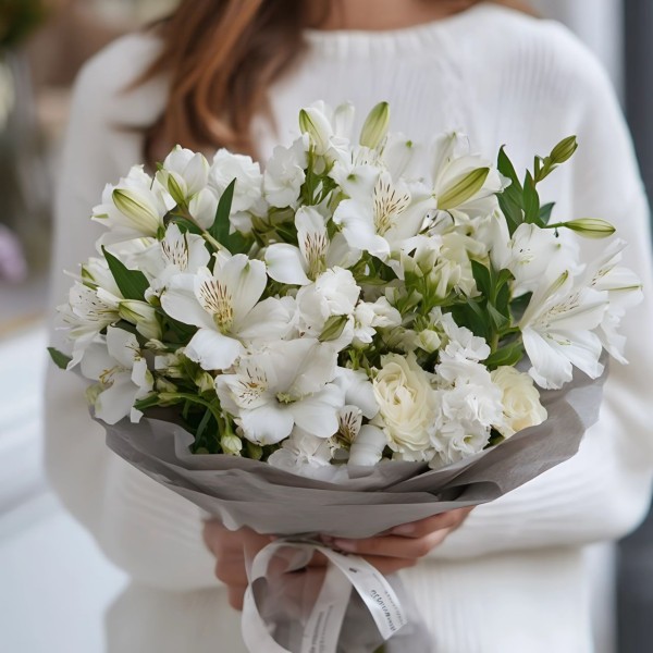 Альстромерии с эустомой