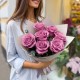 Букет Розы сиреневого цвета