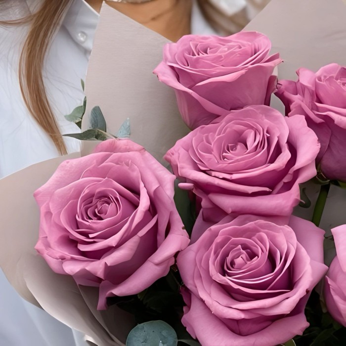 Букет Розы сиреневого цвета