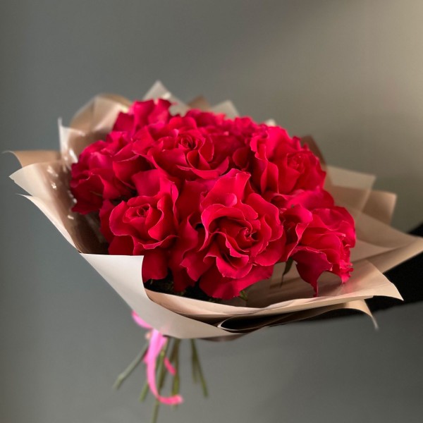 Букет красные французские розы