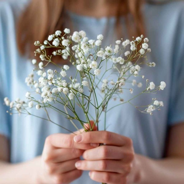 1 ветка белой гипсофилы