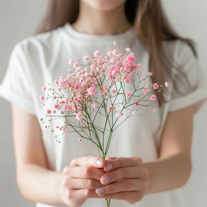 1 ветка розовой гипсофилы