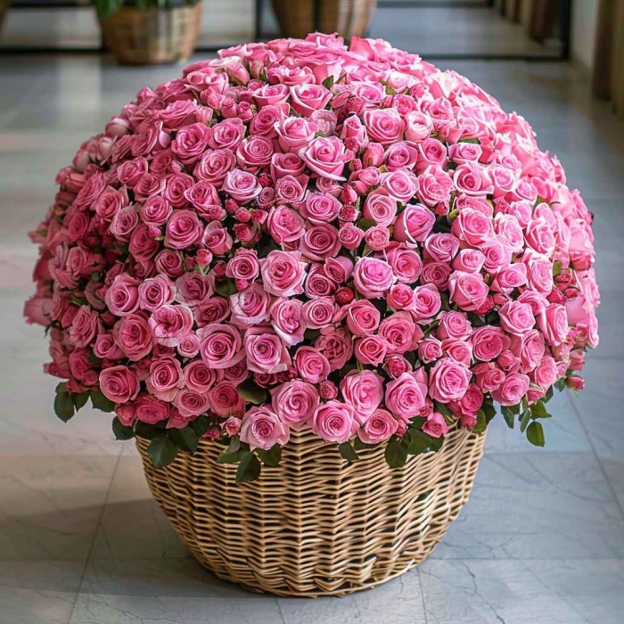 Букет 1001 розовая роза