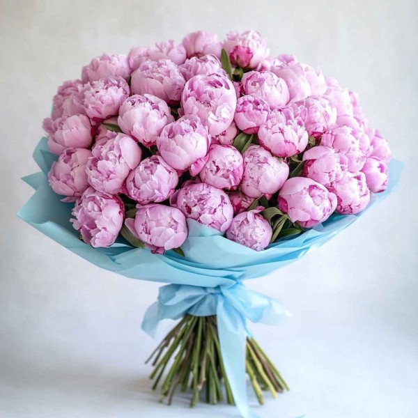 101 розовый пион