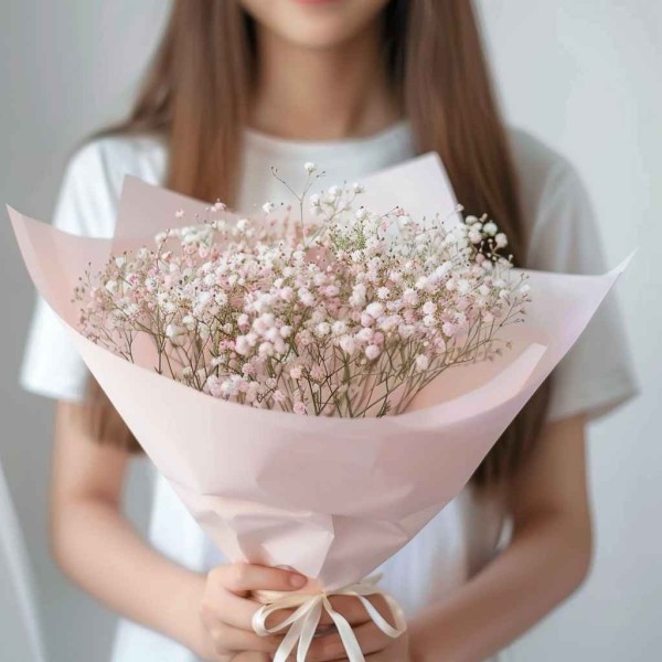 11 розовых гипсофил