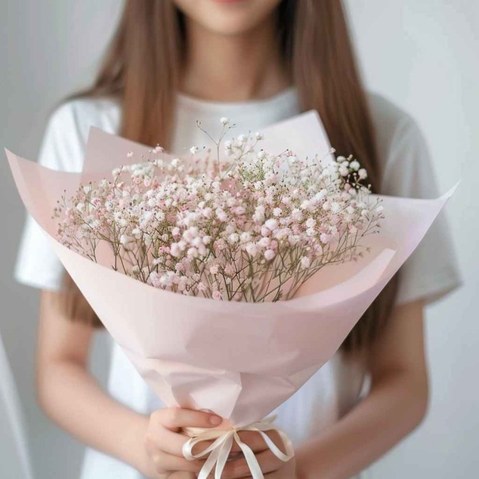Букет 11 розовых гипсофил