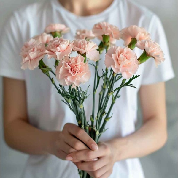 11 розовых гвоздик