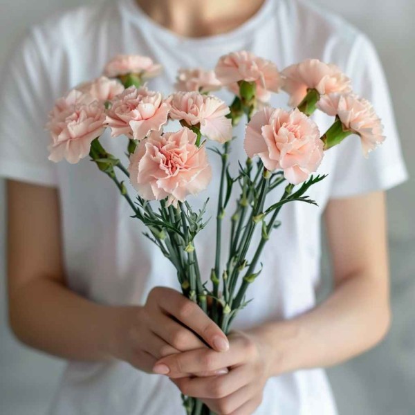 11 розовых гвоздик