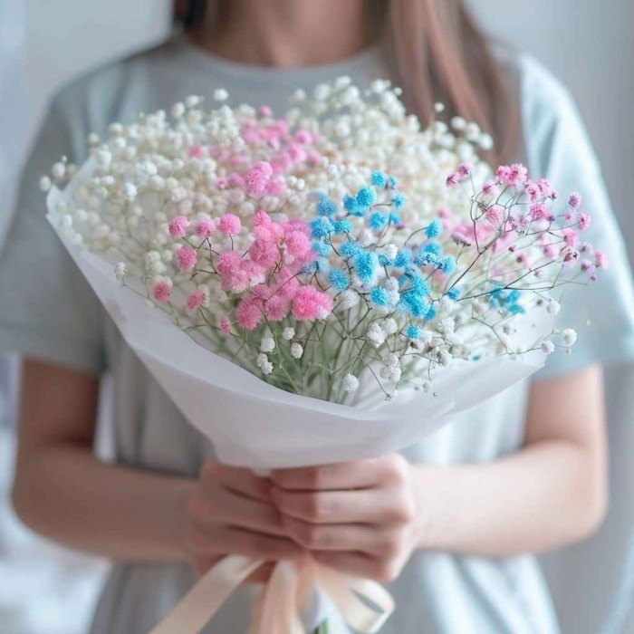 Букет 13 разноцветных гипсофил