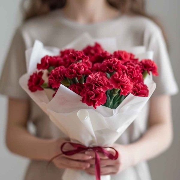 25 красных гвоздик