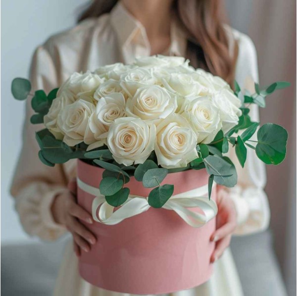 25 роз в коробке