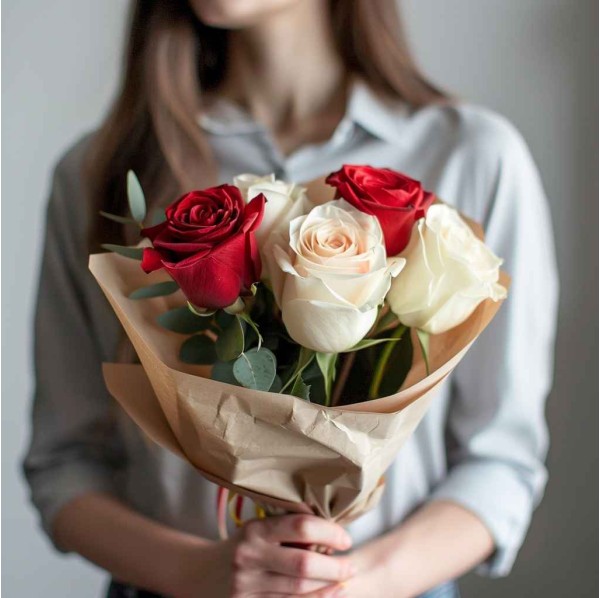 Букет из 5 роз микс