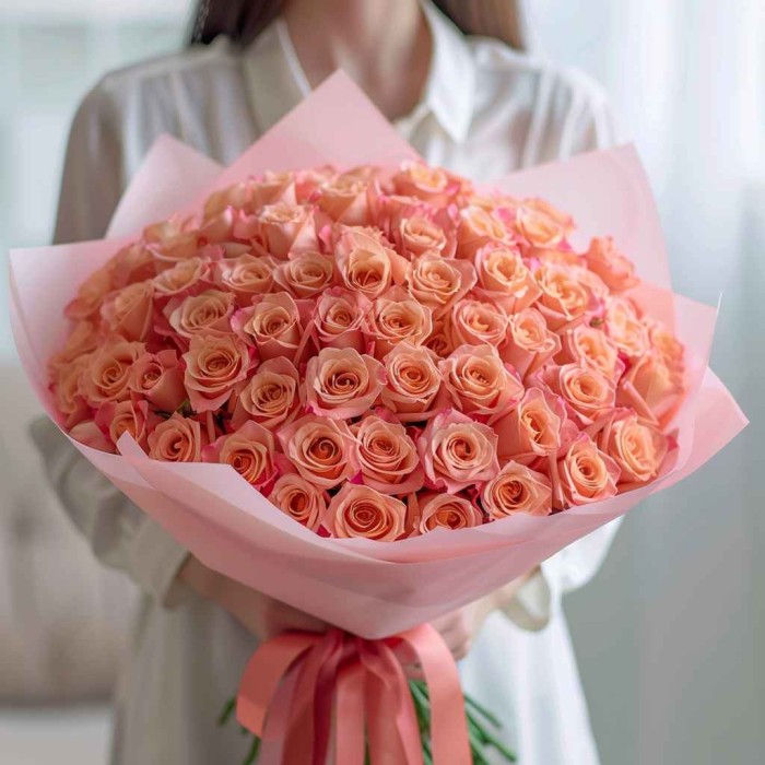 Букет 51 коралловая роза