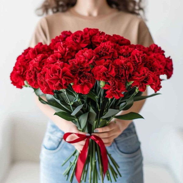 51 красная гвоздика