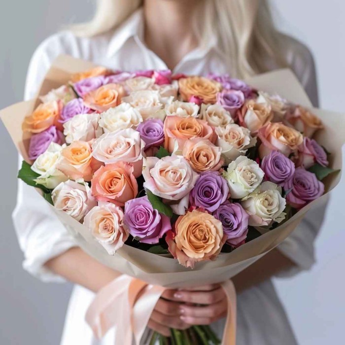 Букет 51 роза 40 см