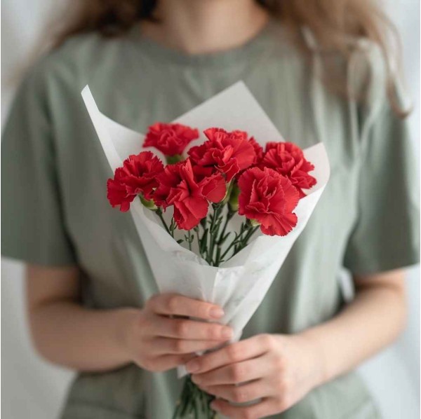 7 красных гвоздик