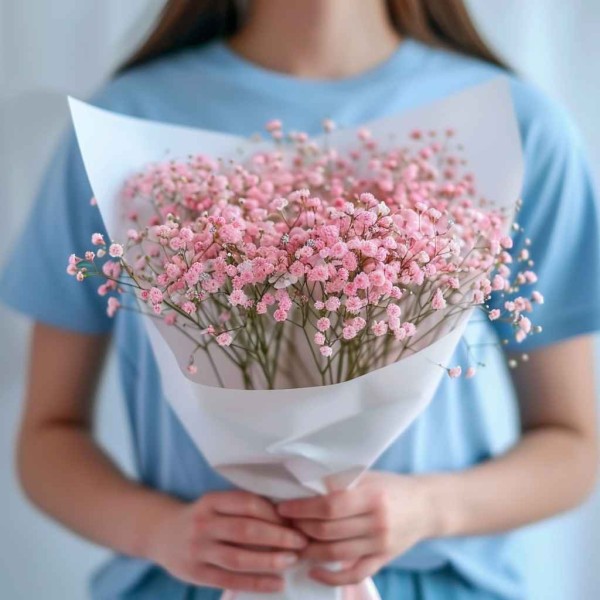 7 розовых гипсофил