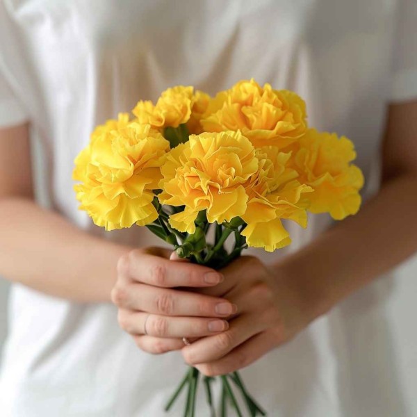 7 желтых гвоздик