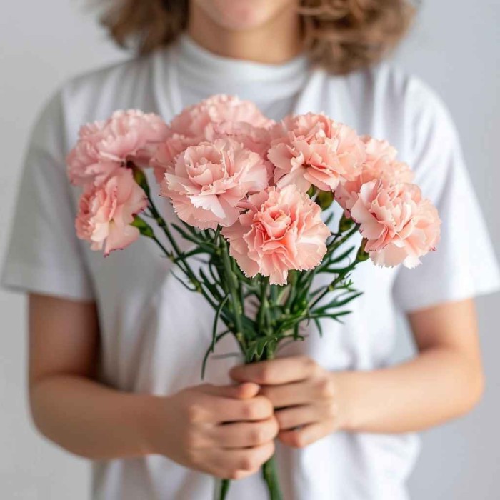 Букет 9 розовых гвоздик