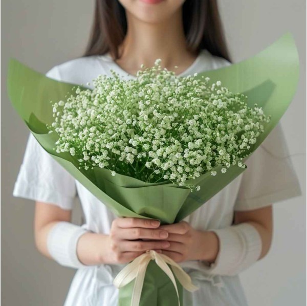 Букет зеленых гипсофил