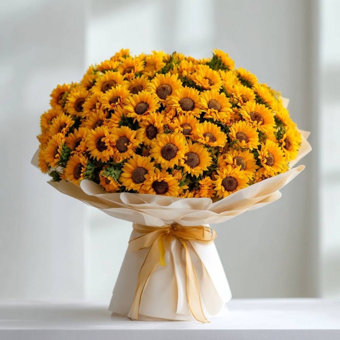 Букет 101 подсолнух