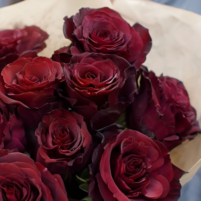 Букет 11 бордовых роз