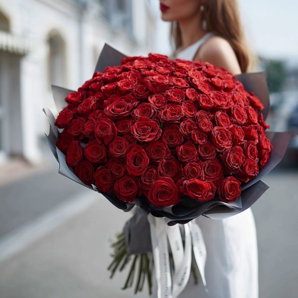 110 красных роз