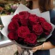 Букет 15 бордовых роз