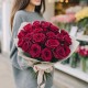 Букет 25 бордовых роз