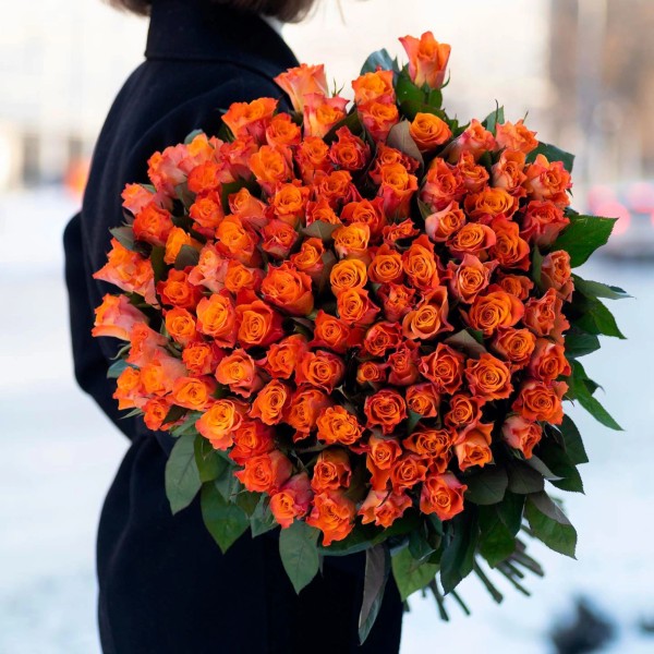 Букет роз 101 штука 50 см