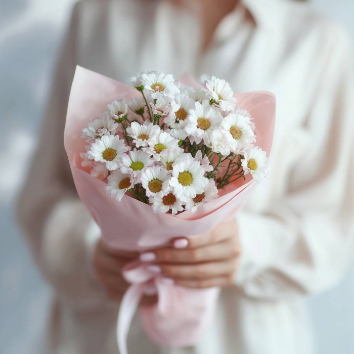 Букет 5 кустовых ромашек