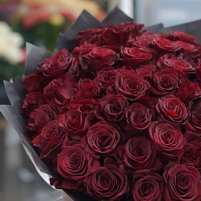 Букет 51 бордовая роза
