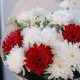 Букет красные герберы с хризантемой