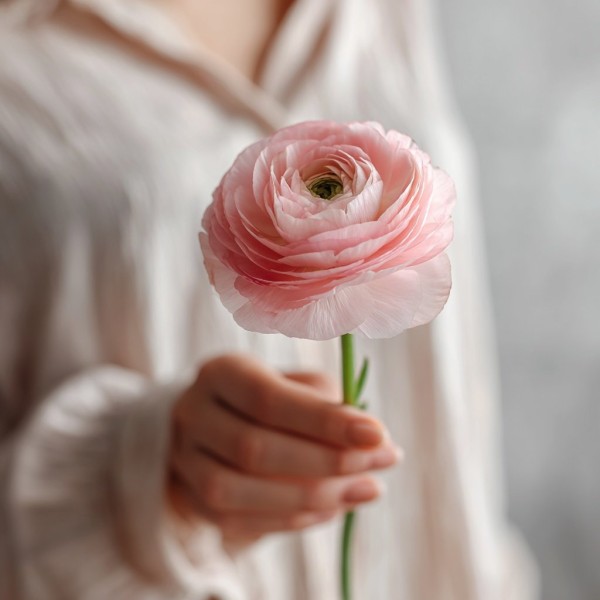 Ранункулюс нежно-розовый поштучно