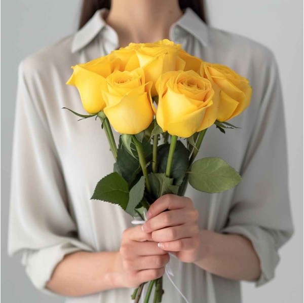 Букет 7 желтых роз